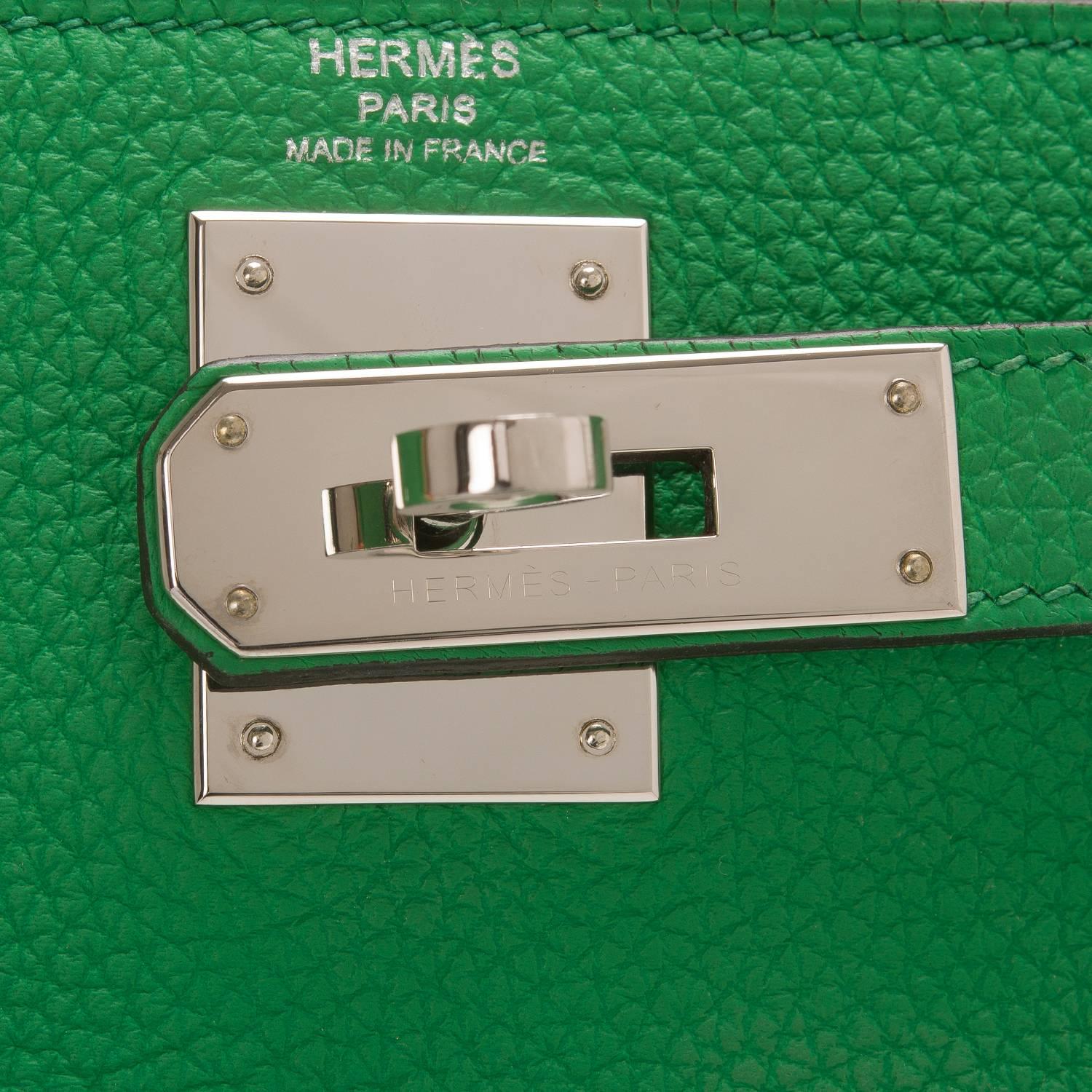 Hermes Bamboo Togo Kelly 28cm Palladium Hardware 1