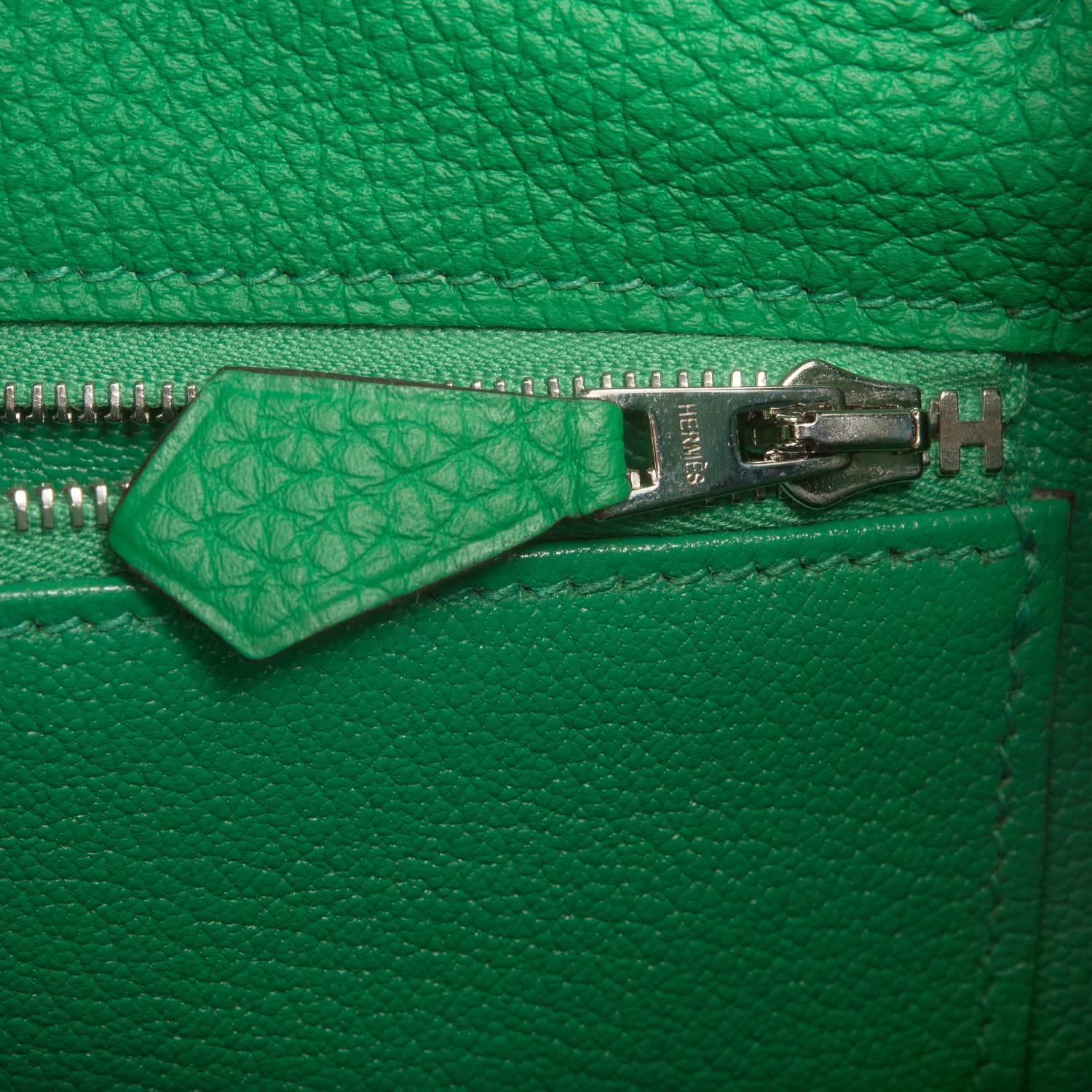 Hermes Bamboo Togo Kelly 28cm Palladium Hardware 3