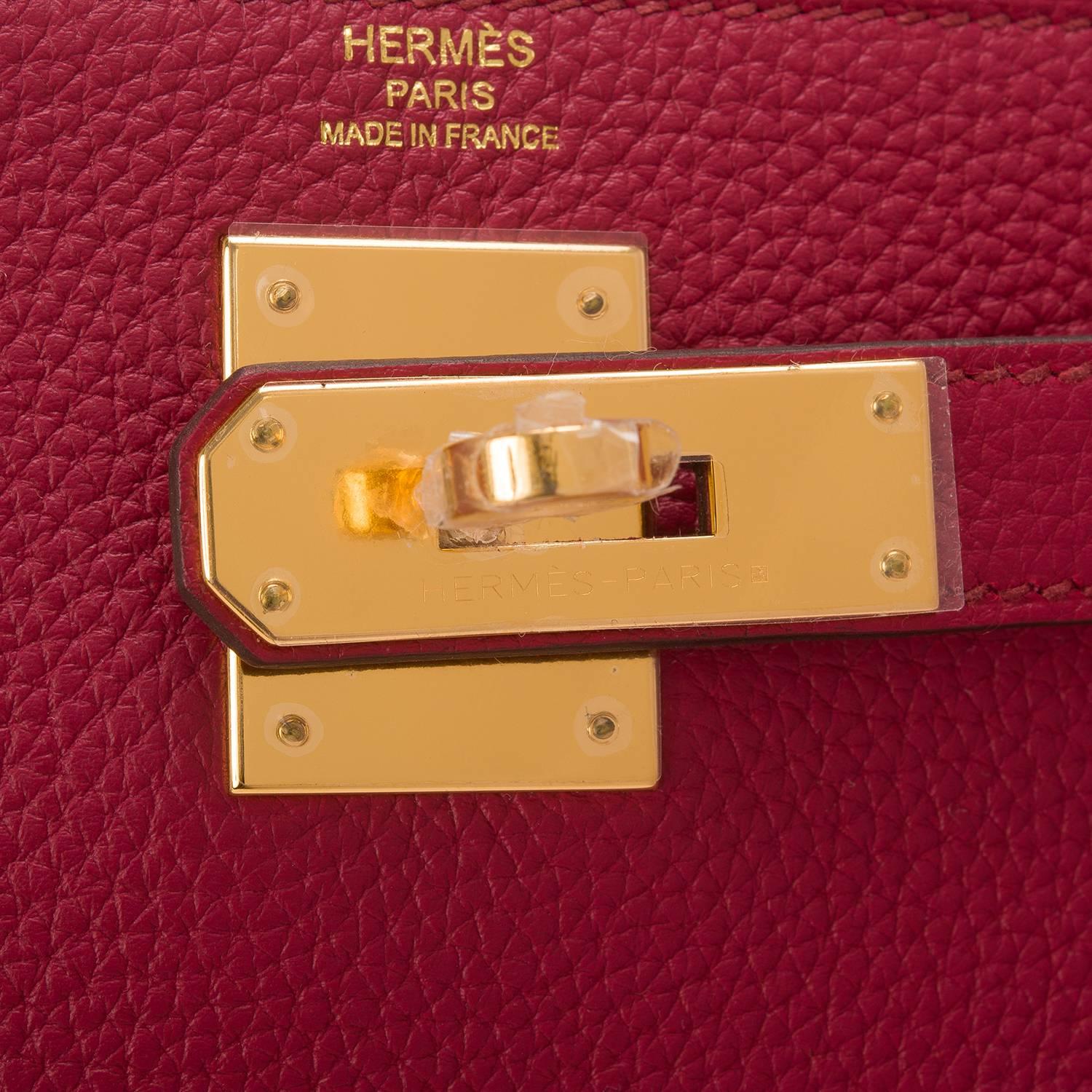 Women's Hermes Rubis Togo Kelly 28cm Gold Hardware