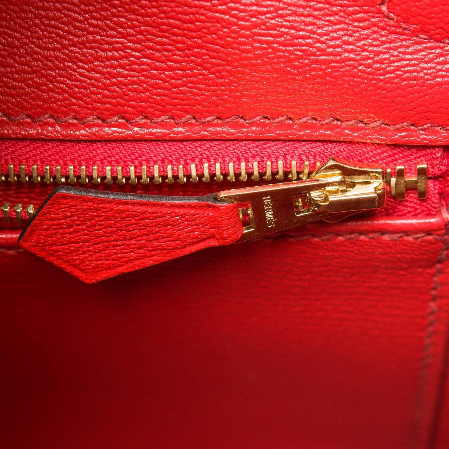 Hermes Sanguine Shiny Niloticus Crocodile Birkin 25cm at 1stdibs