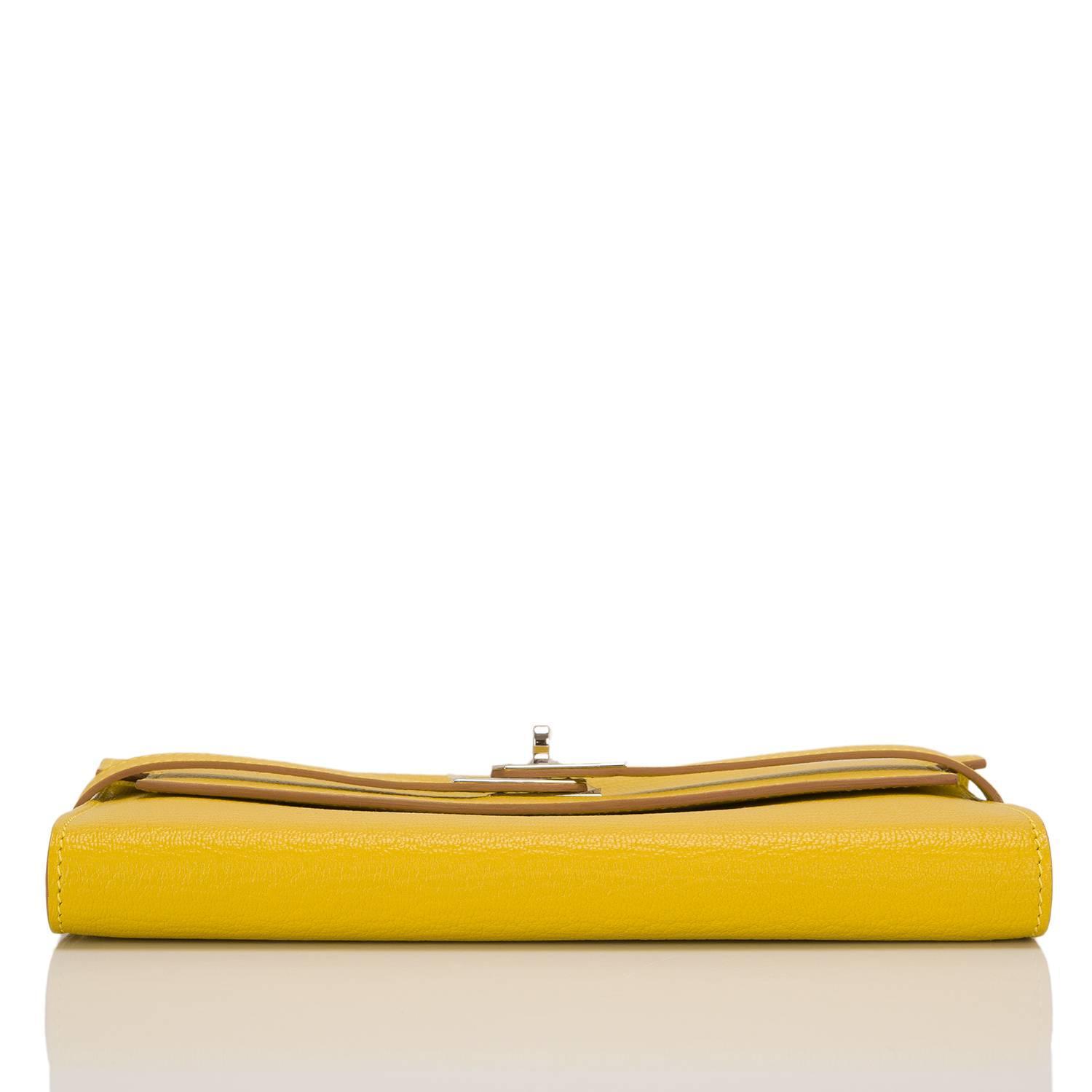 cheap hermes bags sale - Hermes Soufre Chevre Kelly Longue Wallet For Sale at 1stdibs