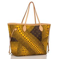 Louis Vuitton Yellow Monogram Kusama Waves Neverfull MM