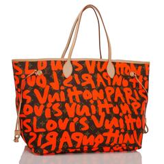 Louis Vuitton Orange Monogram Graffiti Neverfull GM