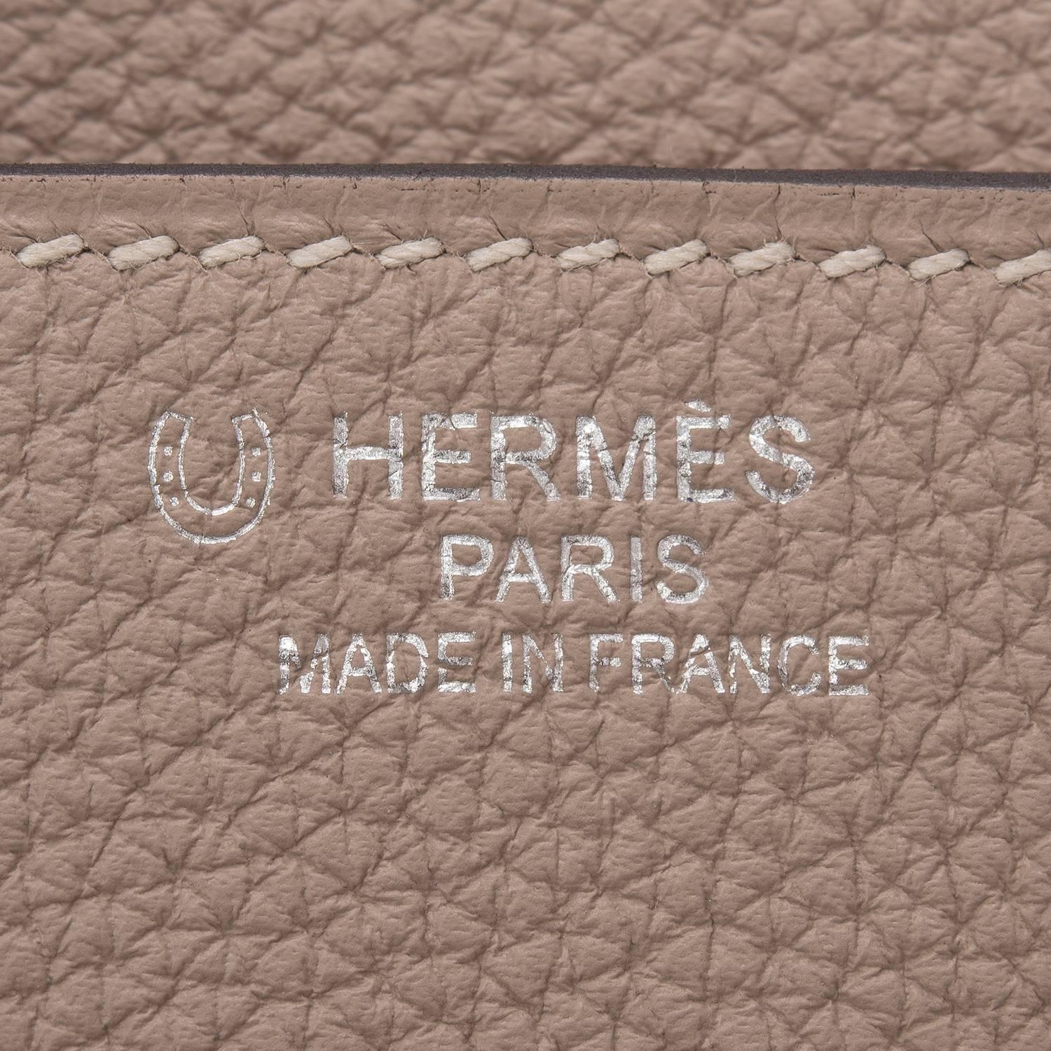 Women's Hermes HSS Gris Tourterelle Rose Sakura Togo Birkin 35cm