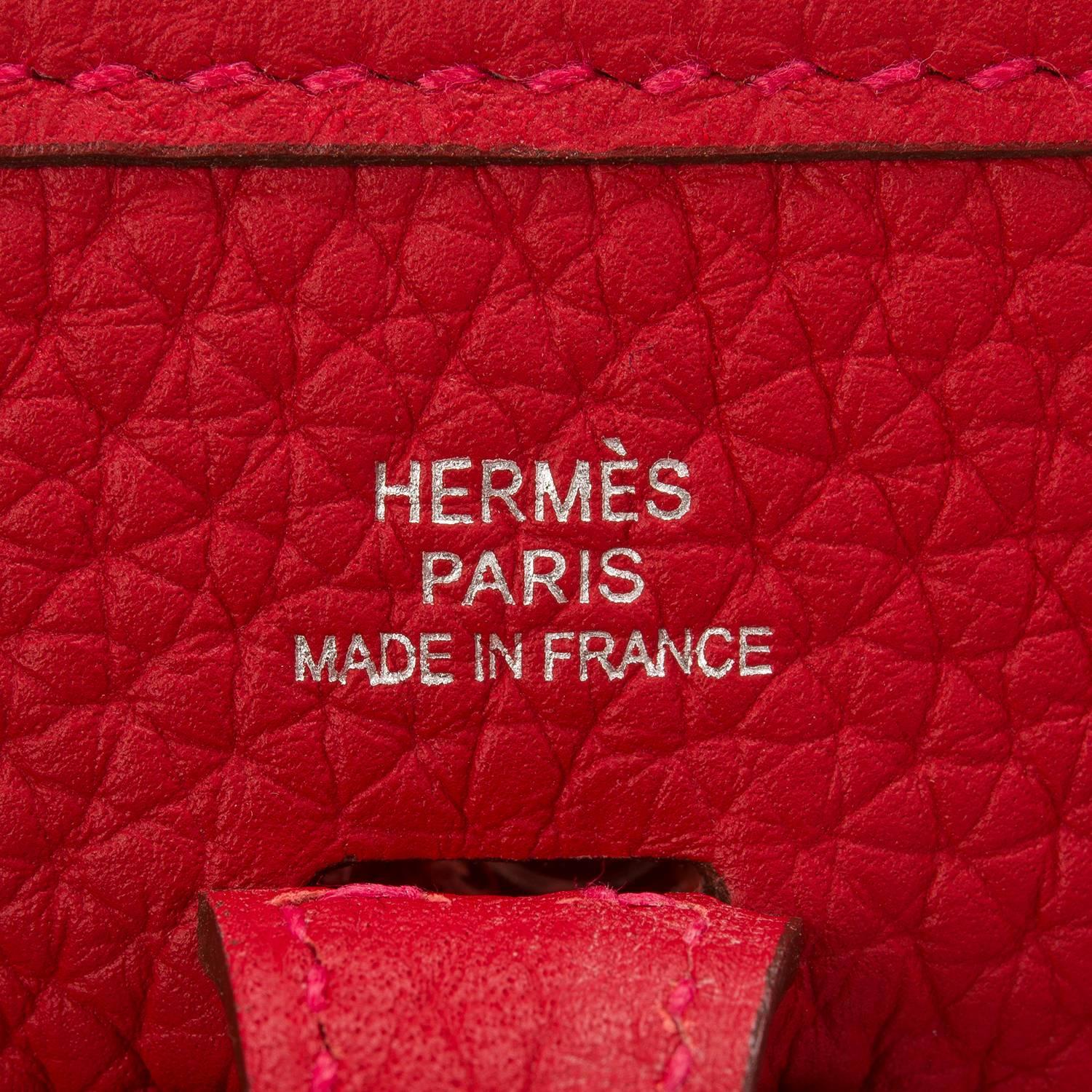 Hermes Rouge Casaque Leather Evelyne TPM 1