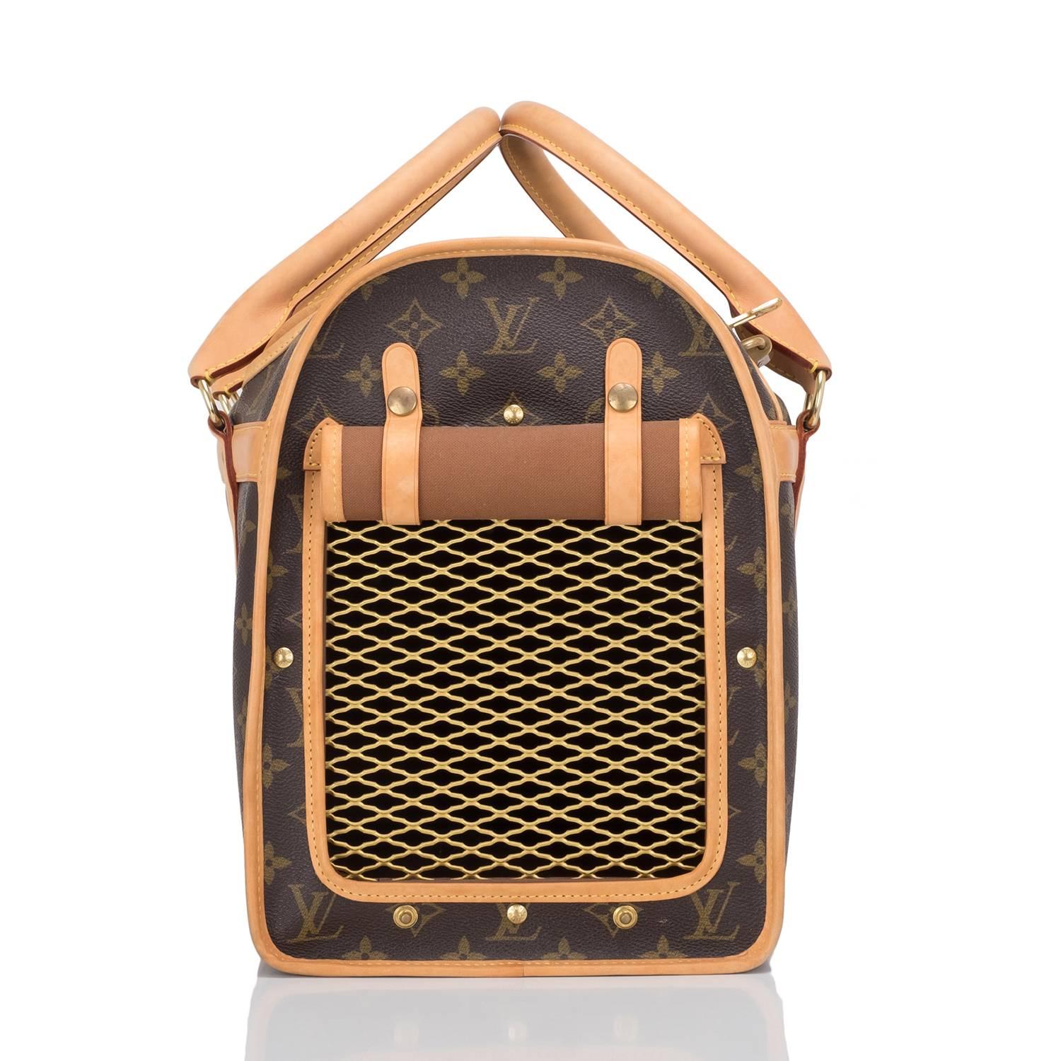 Louis Vuitton Sac Chien Canvas Dog Carrier 40 In Excellent Condition In New York, NY