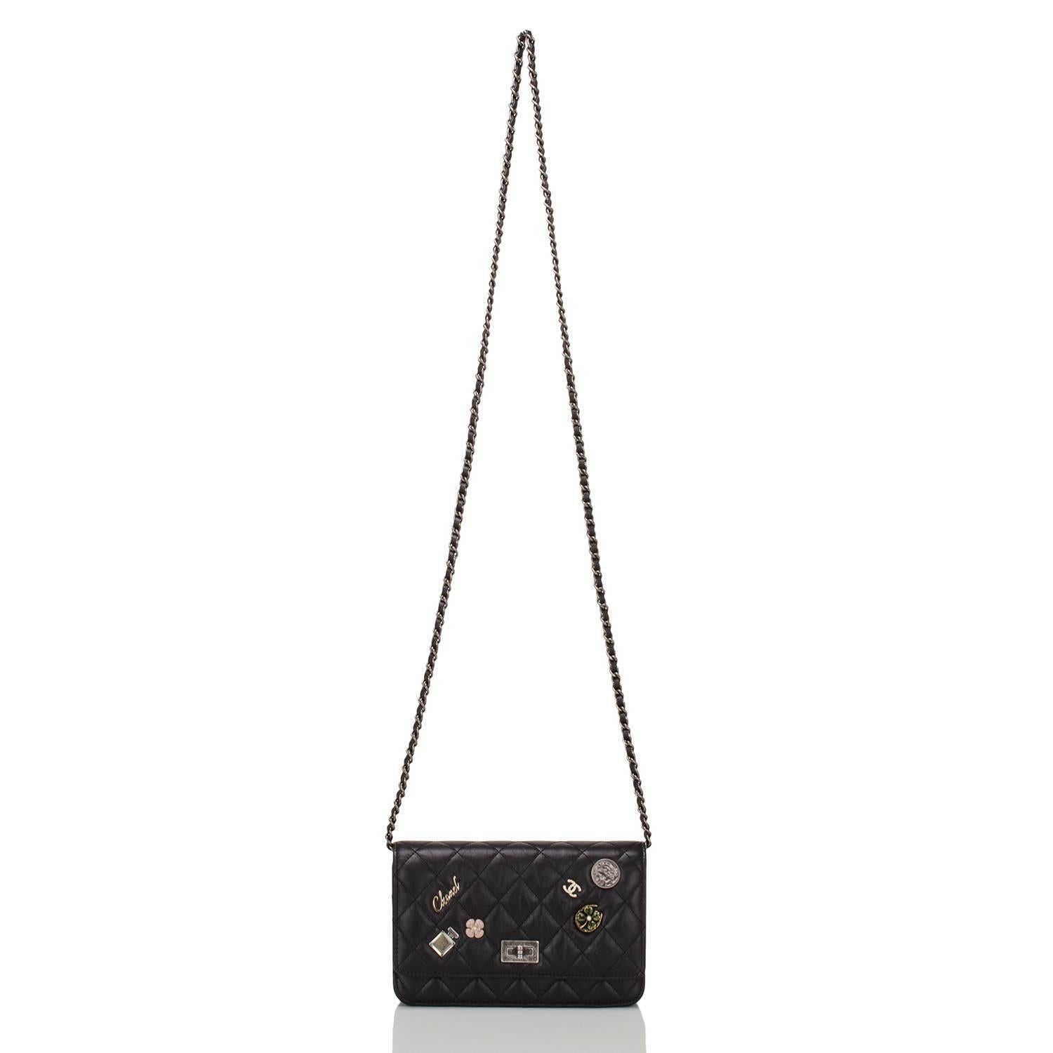 Chanel Black Lucky Charms Symbols Wallet On Chain (WOC) 1