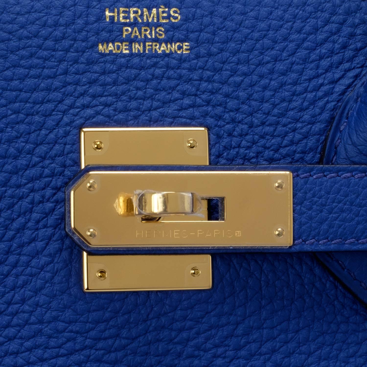 Hermes Blue Electric Togo Birkin 35cm Gold Hardware For Sale at ...  