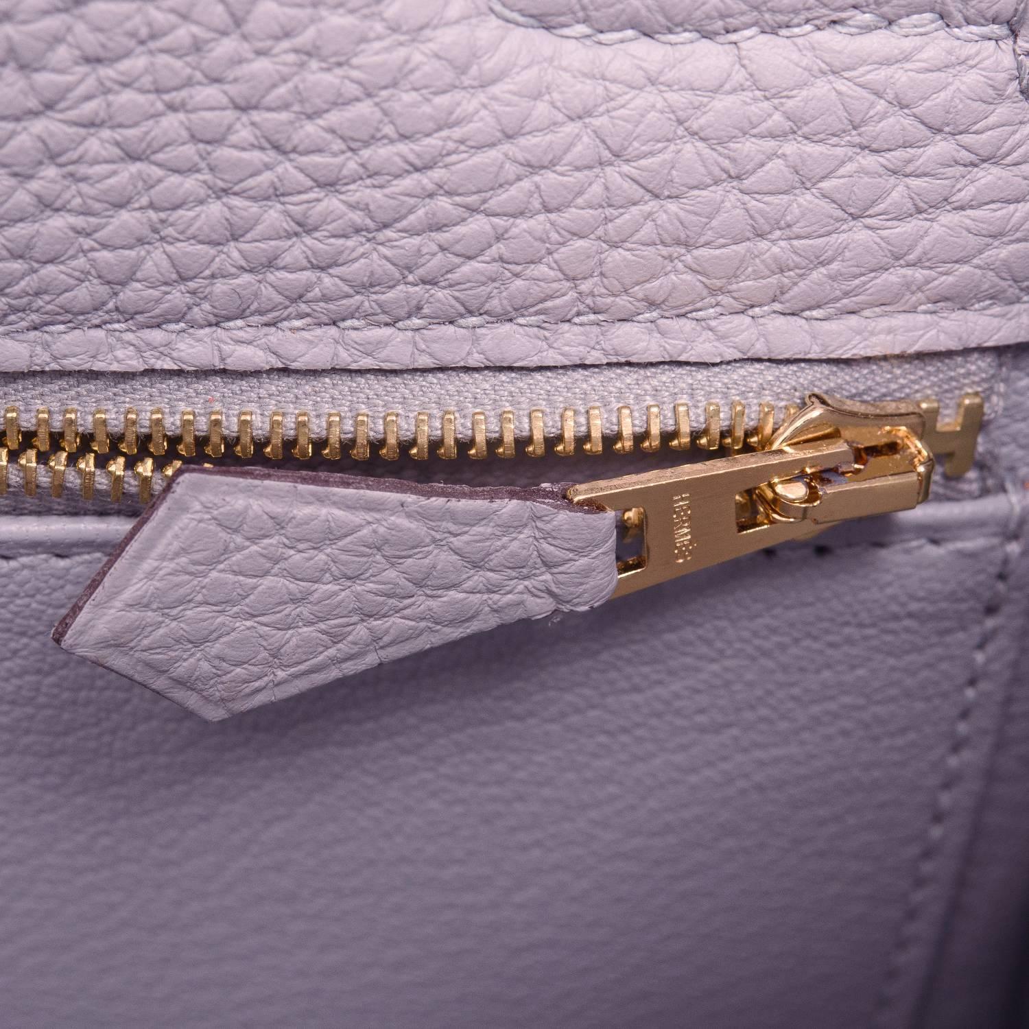 Women's Hermes Blue Glacier Togo Retourne Kelly 32cm Gold Hardware