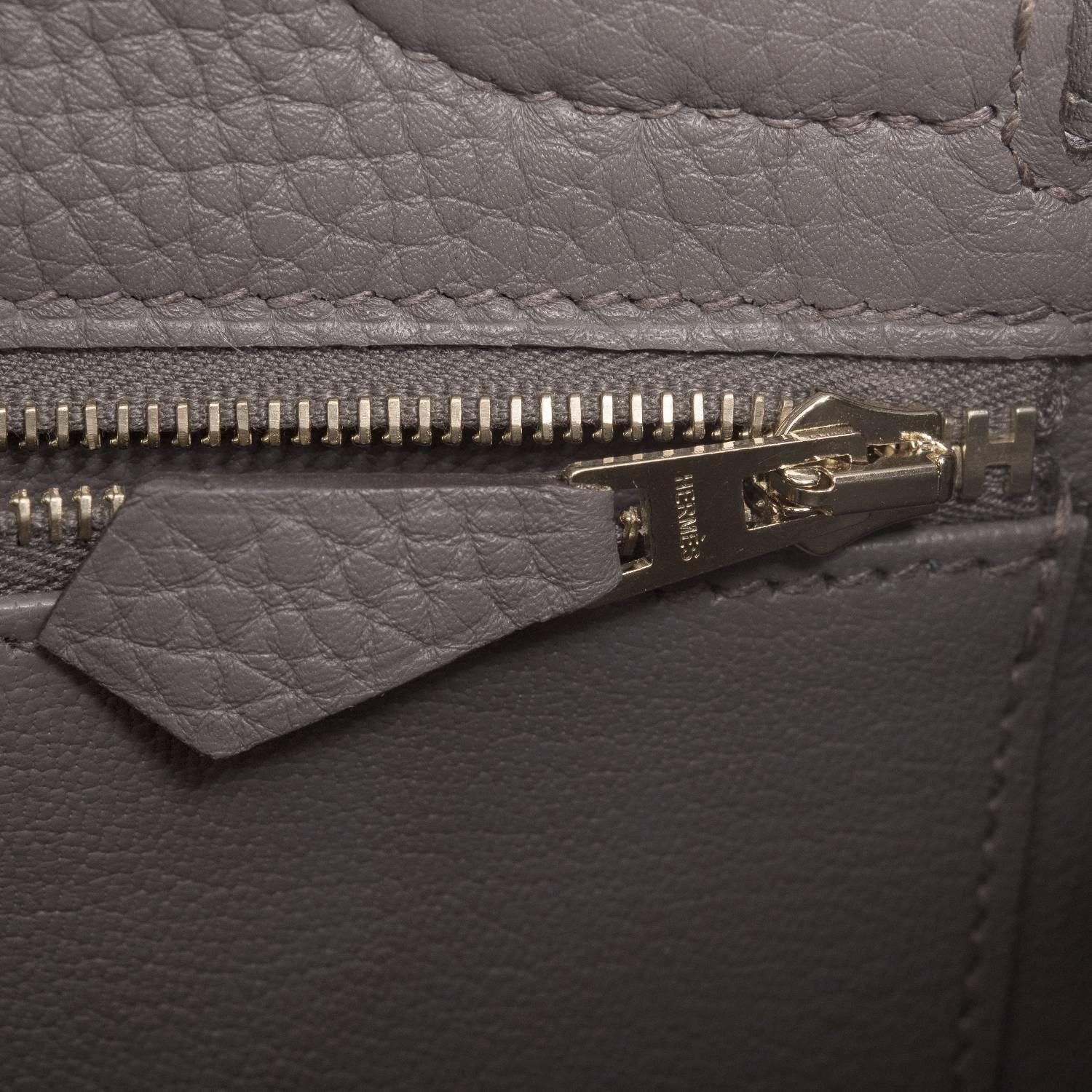 Hermes Etain Togo 28cm Gold Hardware Kelly Bag For Sale 3