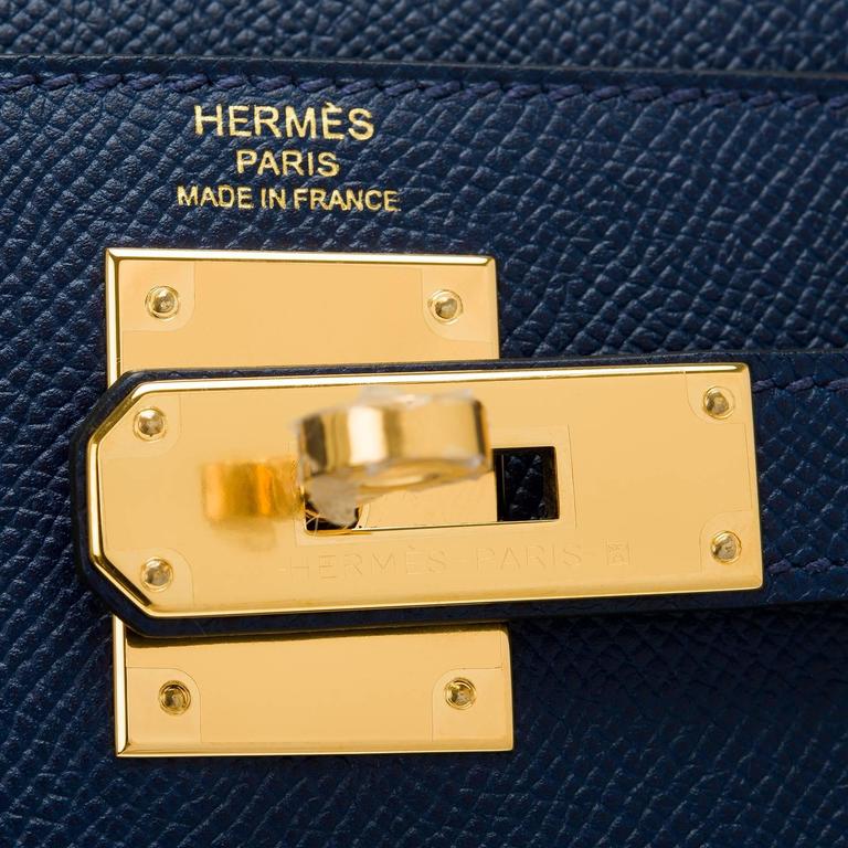 Hermès Kelly 28cm Sellier Veau Epsom Anemone P9 Gold Hardware