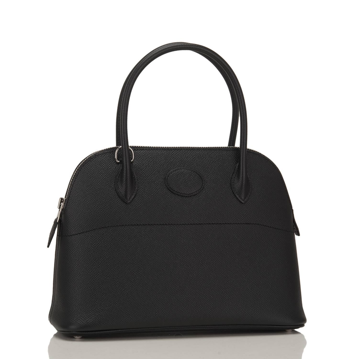 Hermes Black Bolide 27cm of epsom leather with palladium hardware.

This 