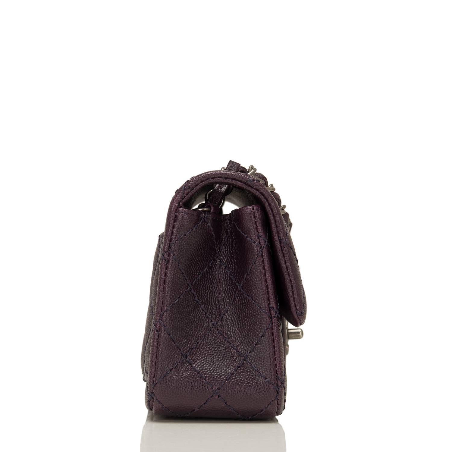 dark purple chanel bag