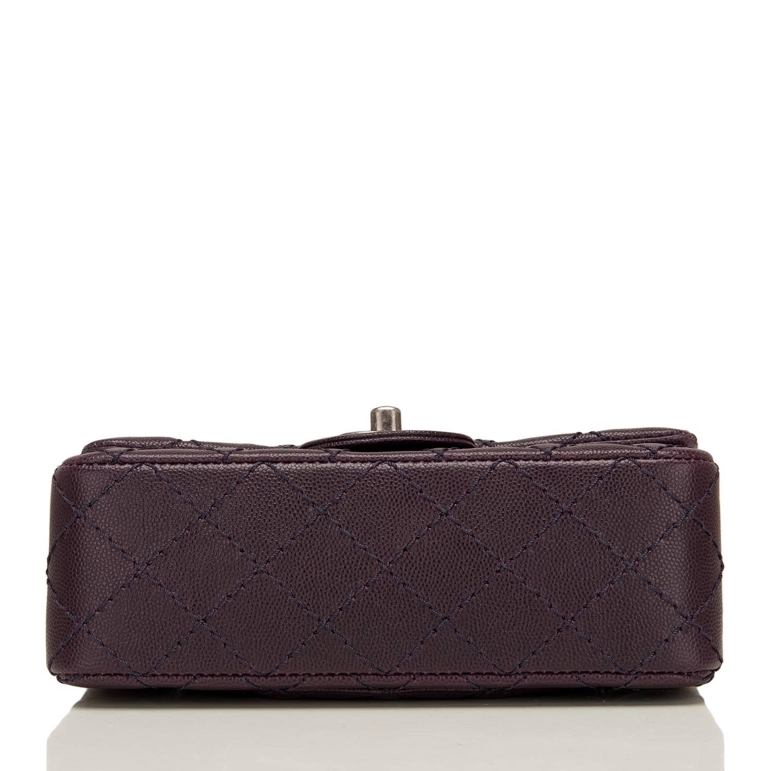 dark purple handbag