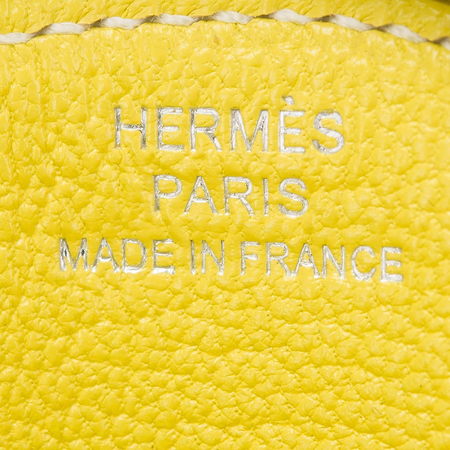 Hermes Lemon Tutti Frutti Chevre (Porte Monnaie) Coin Purse In New Condition For Sale In New York, NY