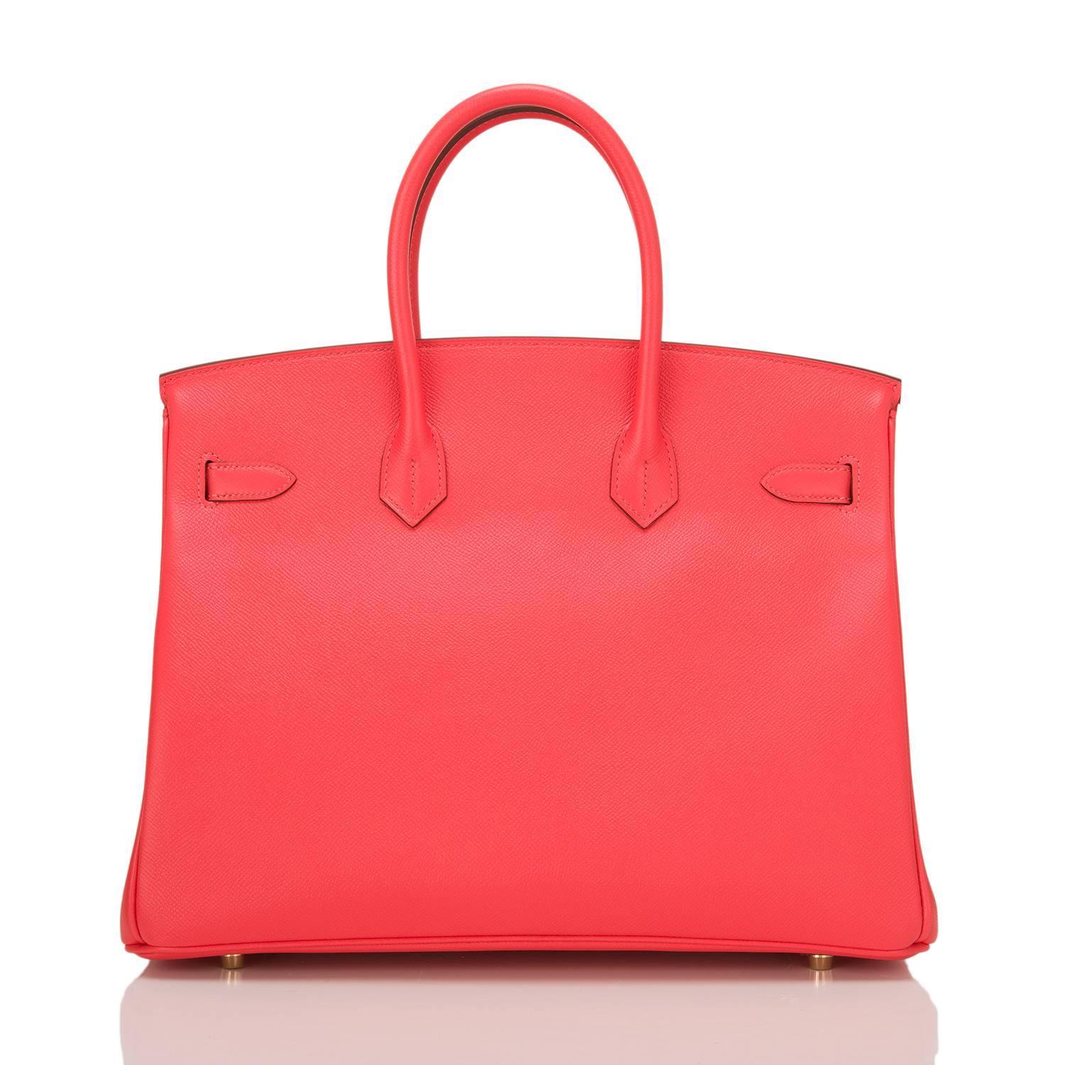 Hermes Rose Jaipur Epsom Birkin 35cm Gold Hardware For Sale at 1stdibs  