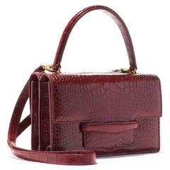 Lorry Newhouse Crimson Alligator Double Bag
