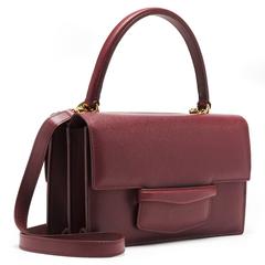 Lorry Newhouse Pebbled Leather Bordeaux Double Bag