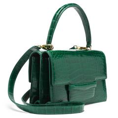 Lorry Newhouse Kelly Green Alligator Double Bag