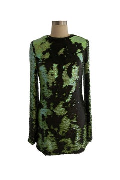 Lorry Newhouse Light Green Short Sequin Dress
