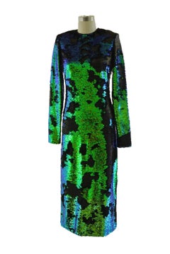 Lorry Newhouse Mid-Length Dark Green Sequin Dress