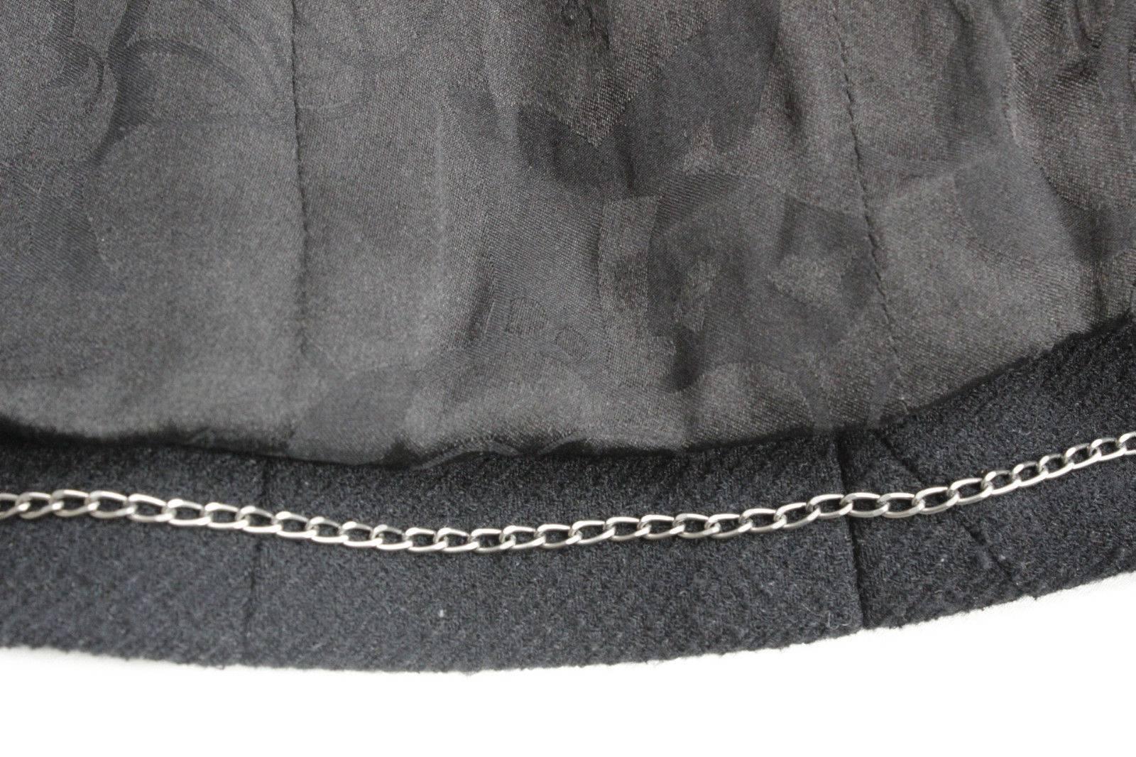 Chanel classic black wool satin bow jacket 42 uk 14 2