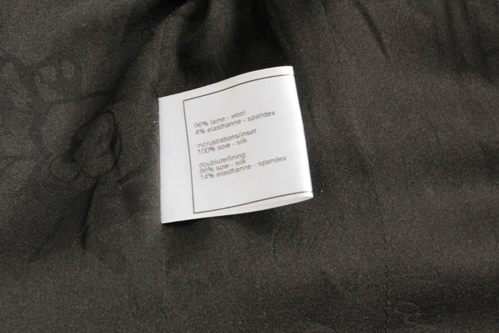 Chanel classic black wool satin bow jacket 42 uk 14 4