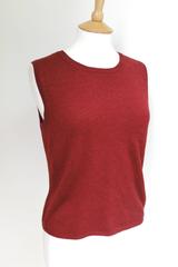 Hermes Dark Red Twin Set Silk Scarf Cashmere Cardigan Vest Jumper L