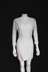 Terry Mugler Vintage White Cut Out Stretch Dress 44