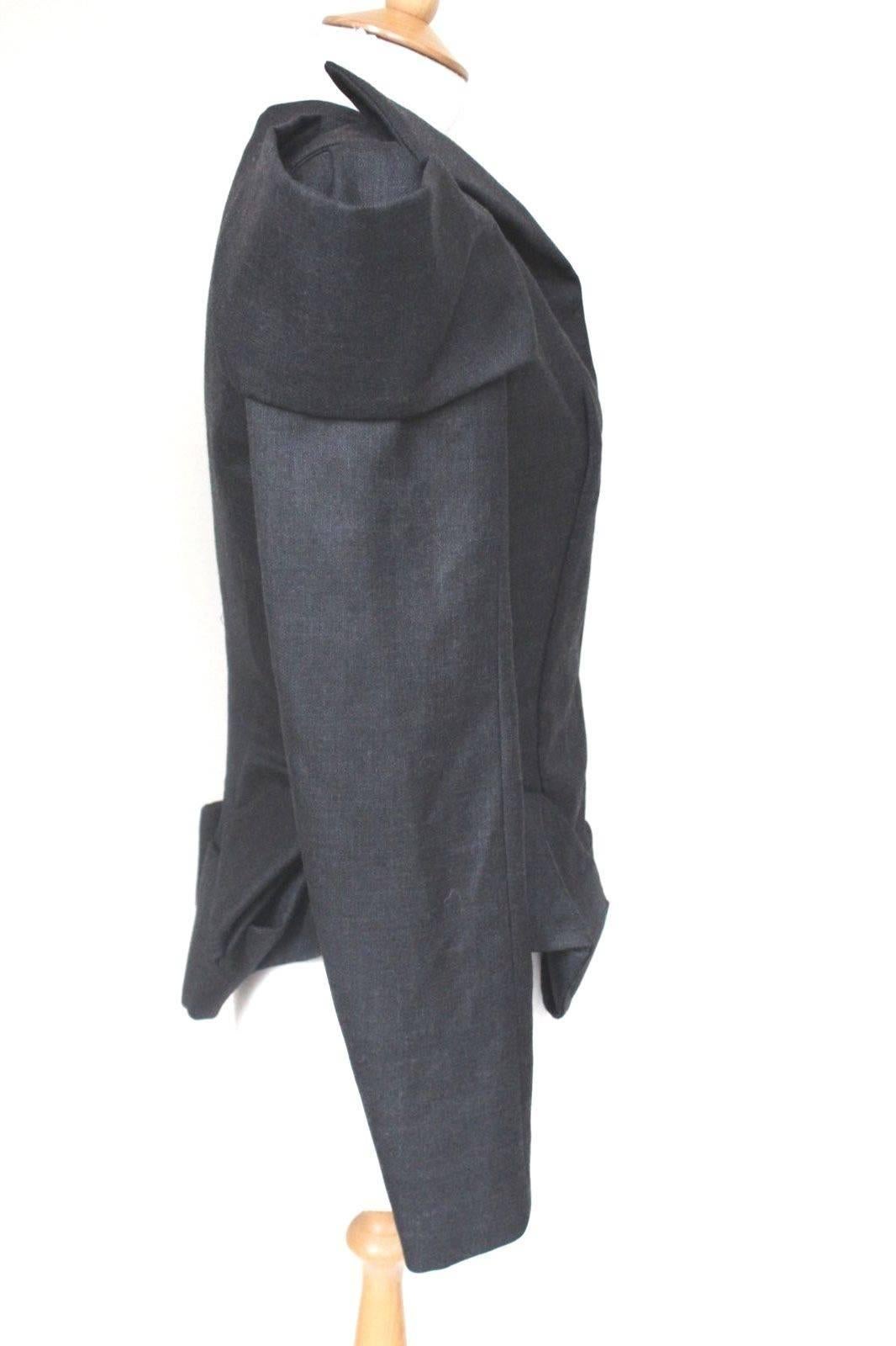 Gray Bottega Vaneta Structured Grey Origami Jacket 42 uk 10 For Sale
