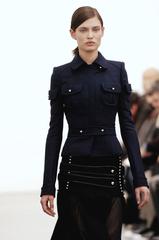 Balenciaga Paris Noir Jupe plissée Nicolas Ghesquière Catwalk 36 UK 6