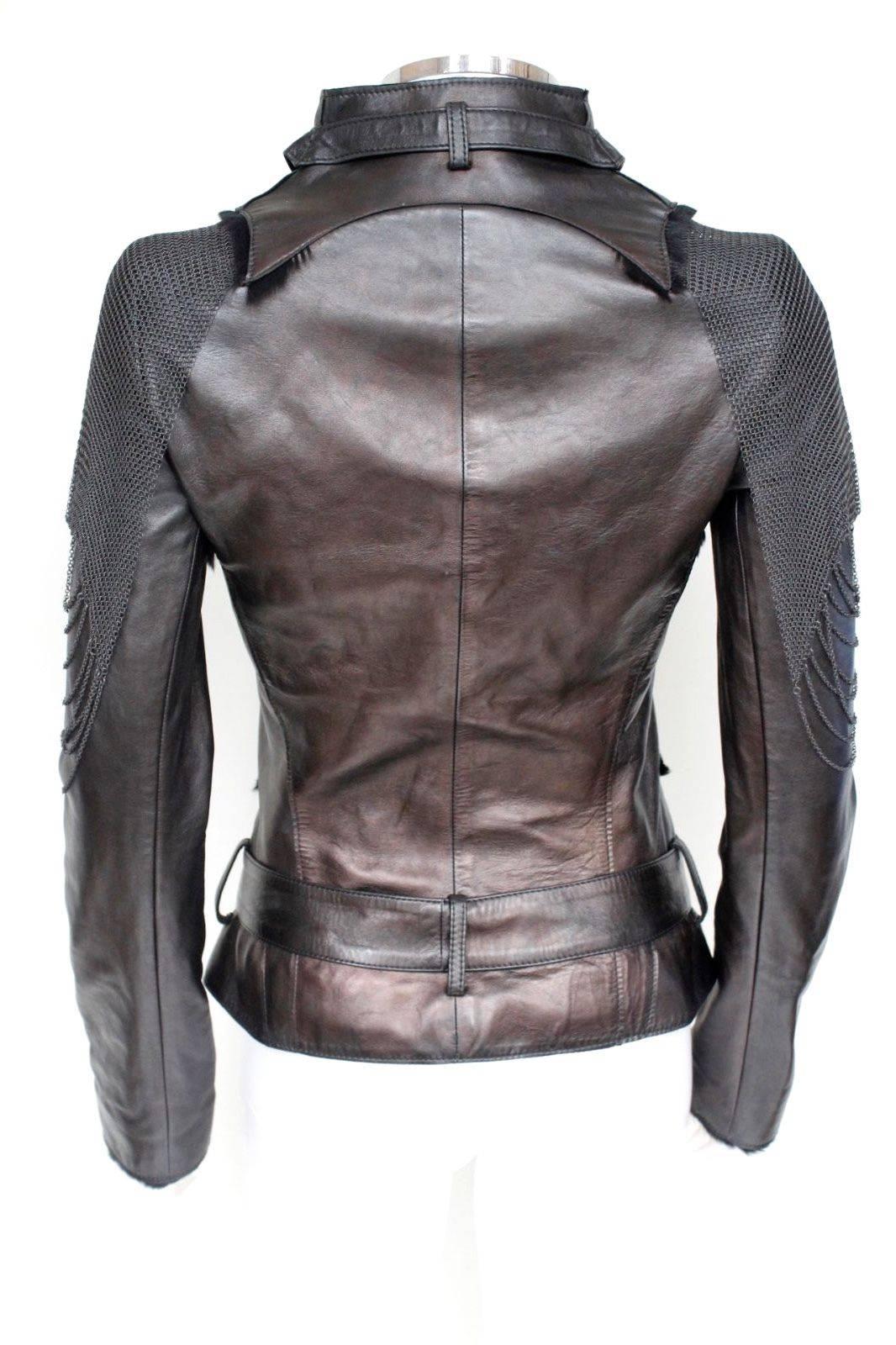 chainmail leather jacket