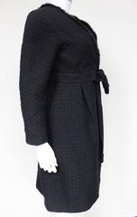 Alexander McQueen Fall 2006 Black Mink Trim Coat 42 uk 10