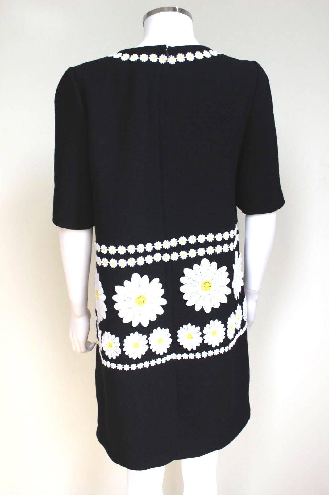 DOLCE & GABBANA 2016 Daisy Shift Dress It 44 Uk 12   In New Condition In London, GB