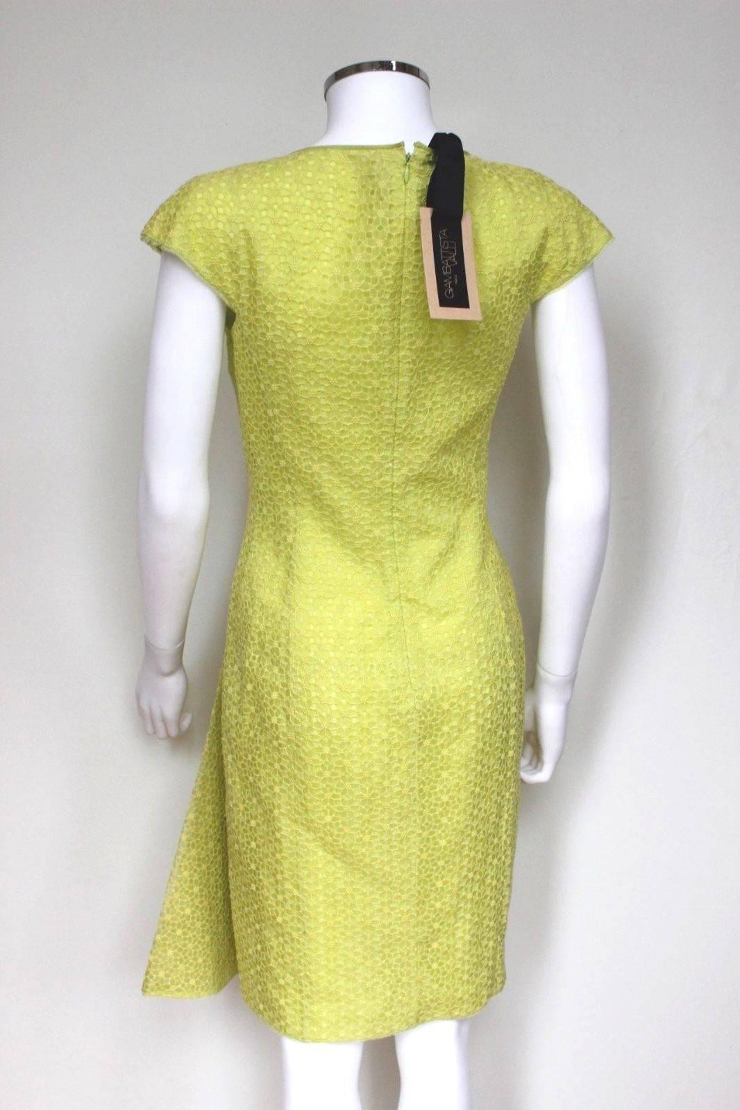 New Giambattista Valli Lime Lace Dress IT 40 UK 8  For Sale 2