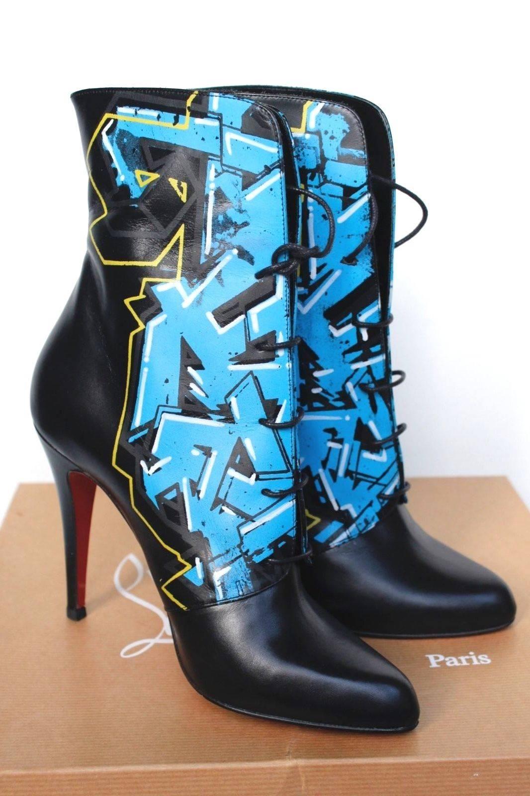 christian louboutin graffiti boots