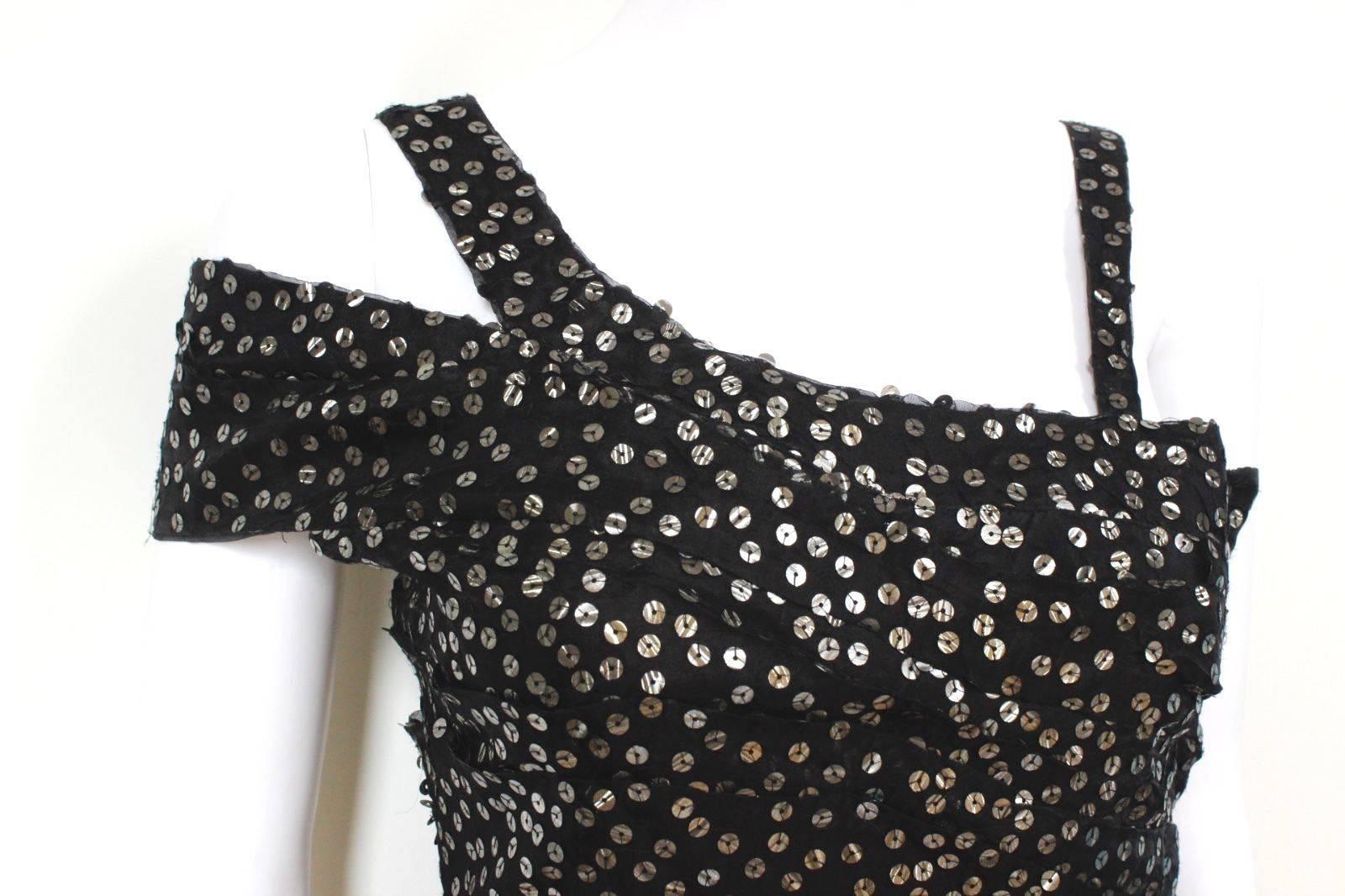 Women's New ISABEL MARANT Black Silk Sequins Becky Dress Size 36 uk 8   For Sale