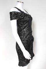 New ISABEL MARANT Black Silk Sequins Becky Dress Size 36 uk 8