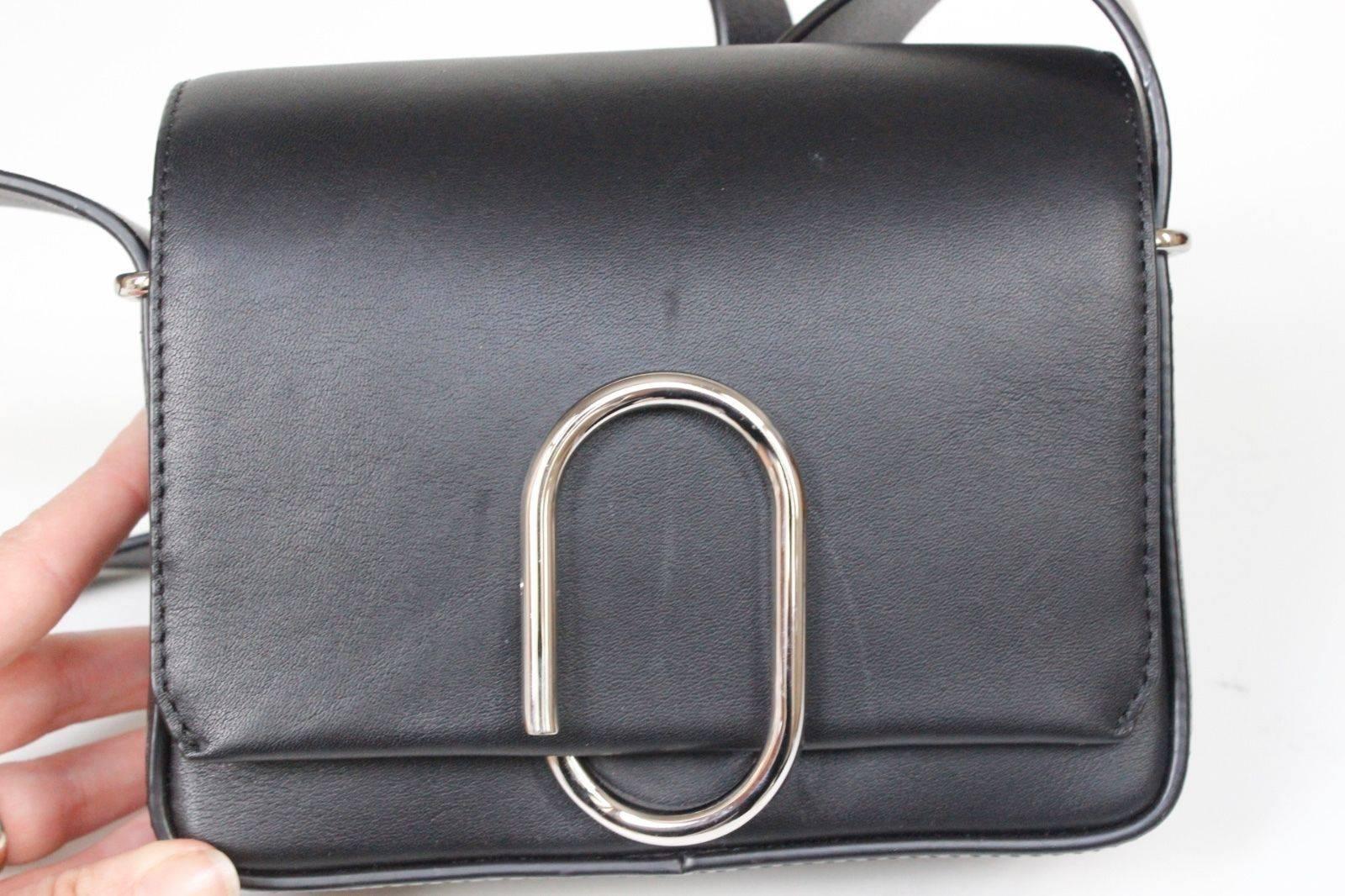 3.1 Phillip Lim Black Mini Alix Flap Bag For Sale 3