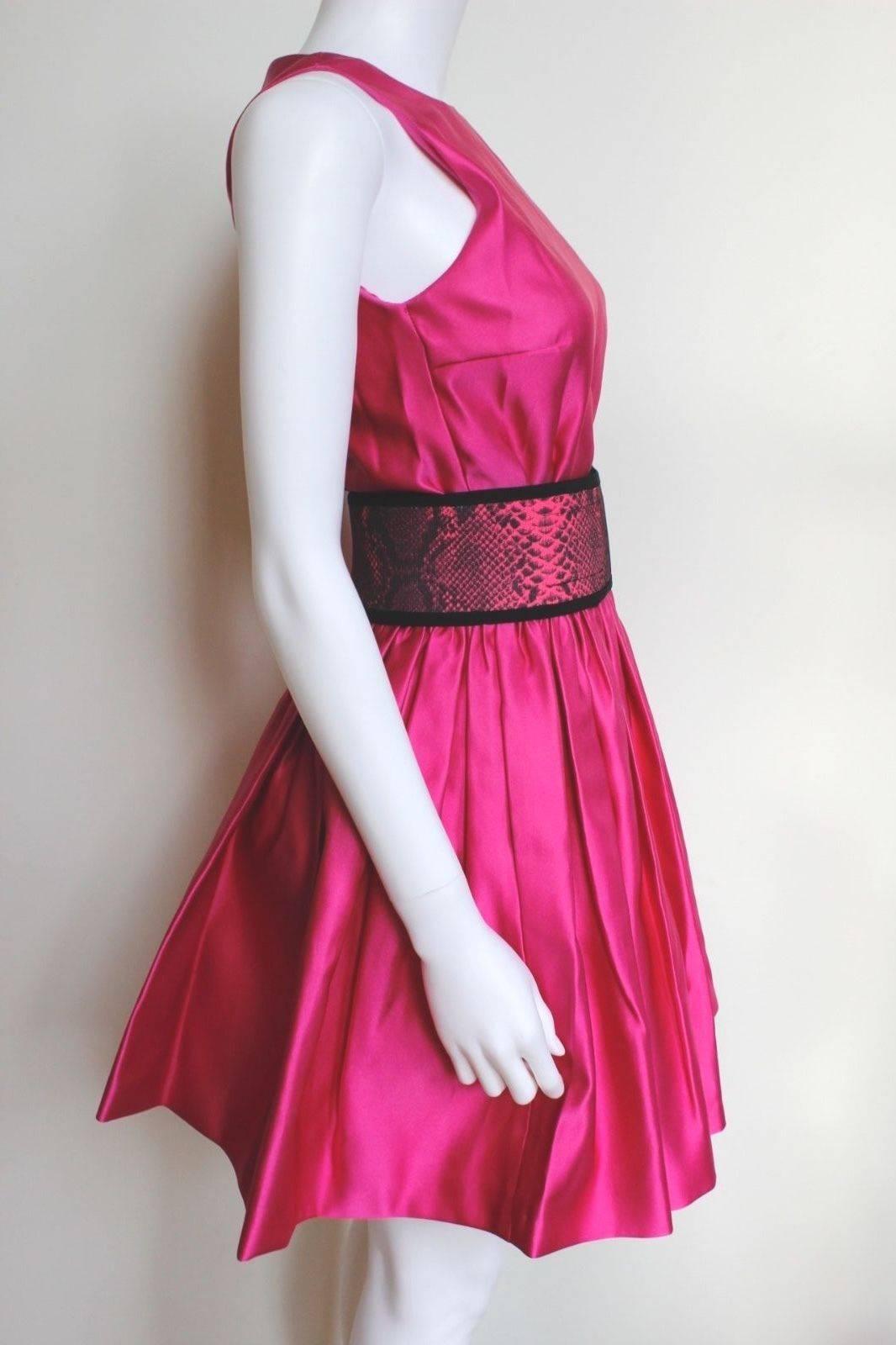 Women's £2895 CHRISTOPHER KANE Sleeveless Pink Pleated Dress uk 8   For Sale
