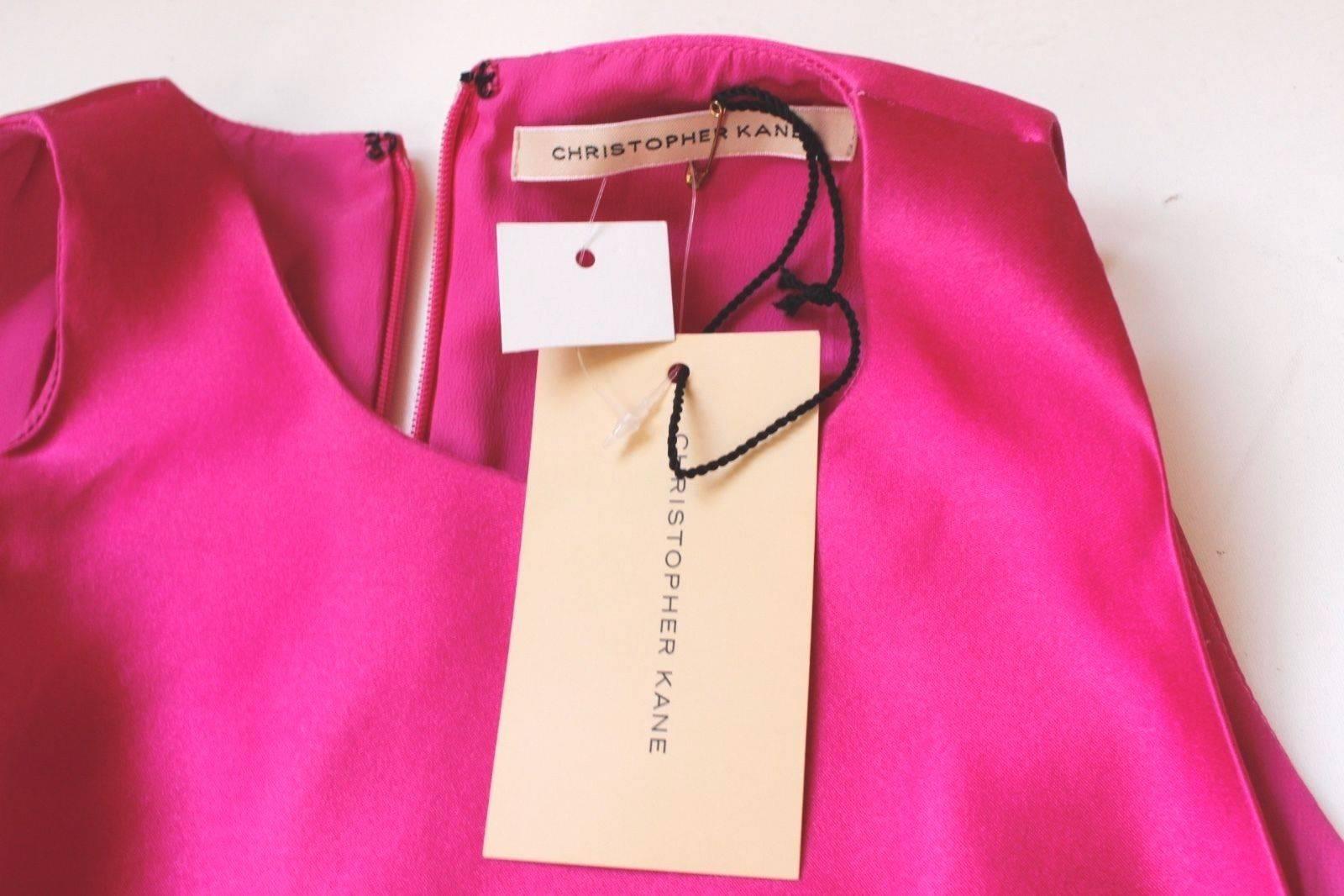 £2895 CHRISTOPHER KANE Sleeveless Pink Pleated Dress uk 8   For Sale 3