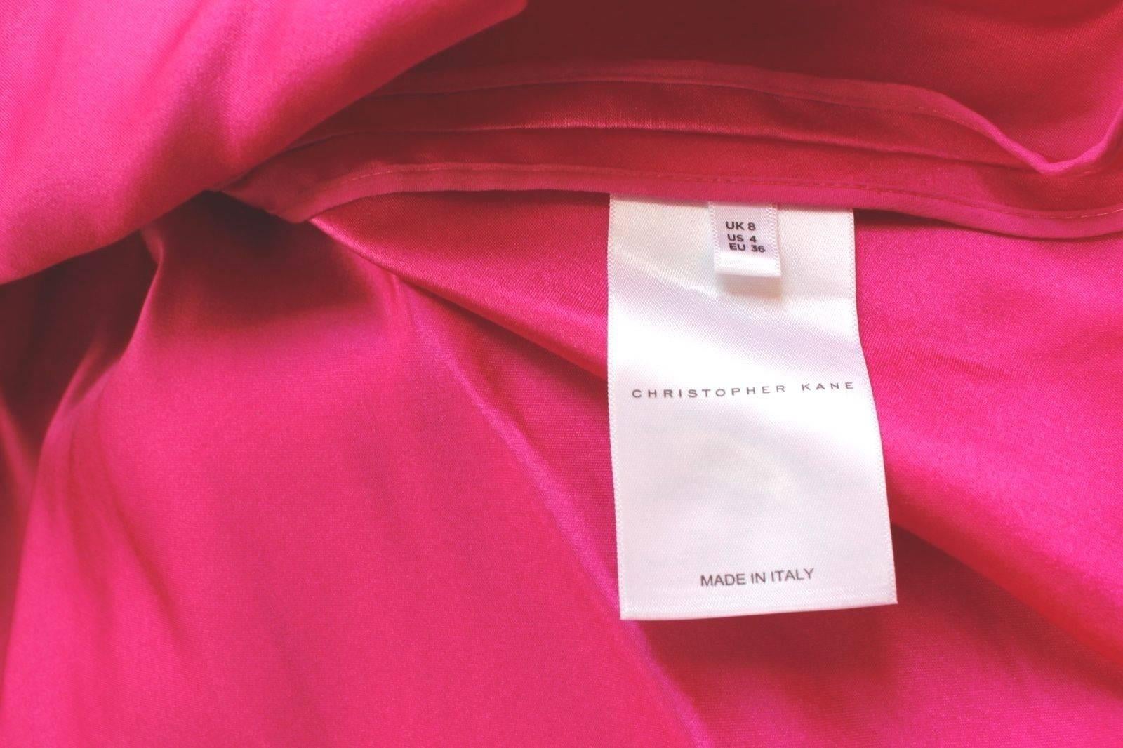 £2895 CHRISTOPHER KANE Sleeveless Pink Pleated Dress uk 8   For Sale 4