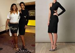 Stella McCartney One-Sleeve Cady Black Cut Out Illusion Dress It 36 US 2 uk 4-6