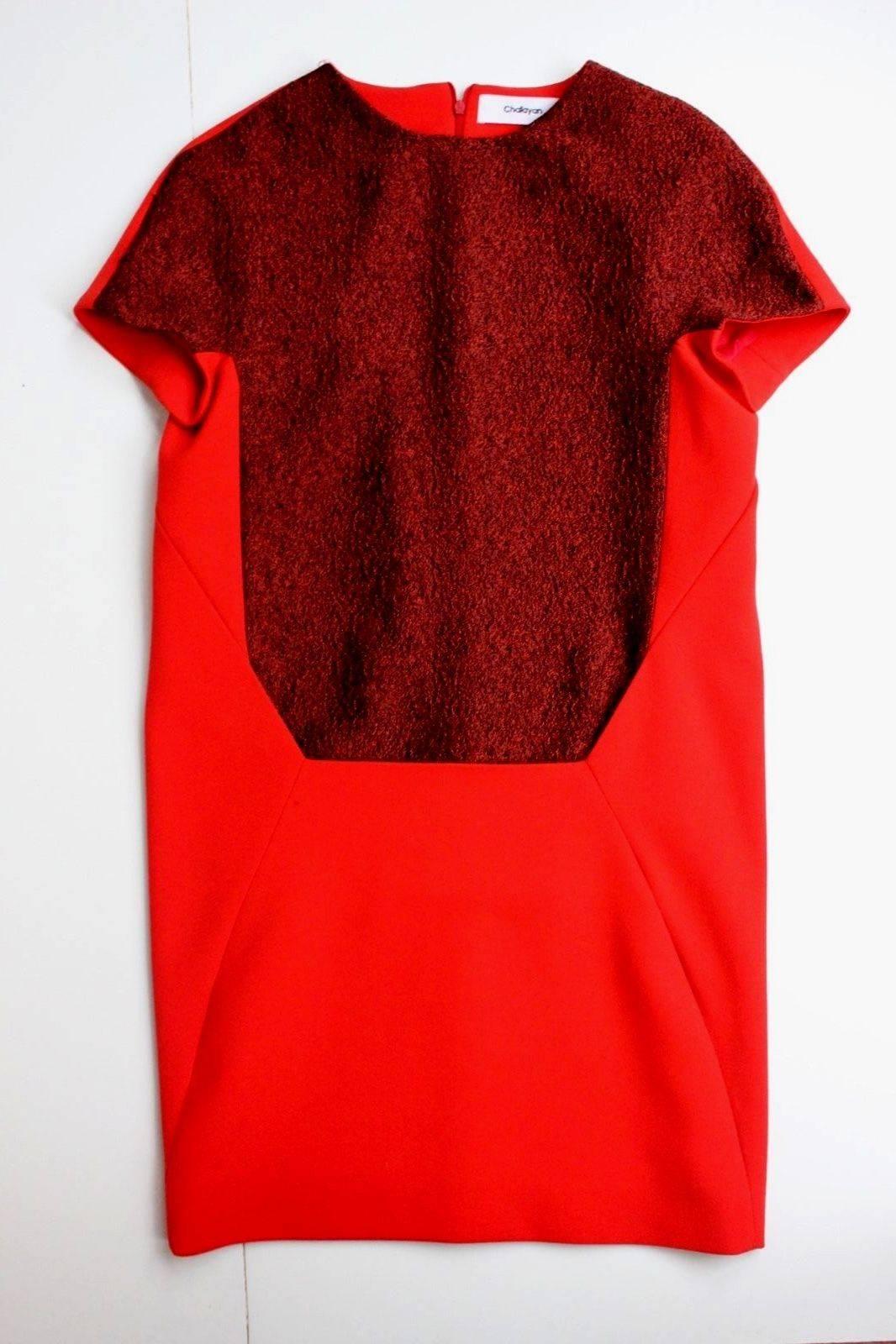 Hussein Chalayan A/W 2012 Ready-To-Wear Catwalk Red Dress I 38 uk 6   For Sale 3