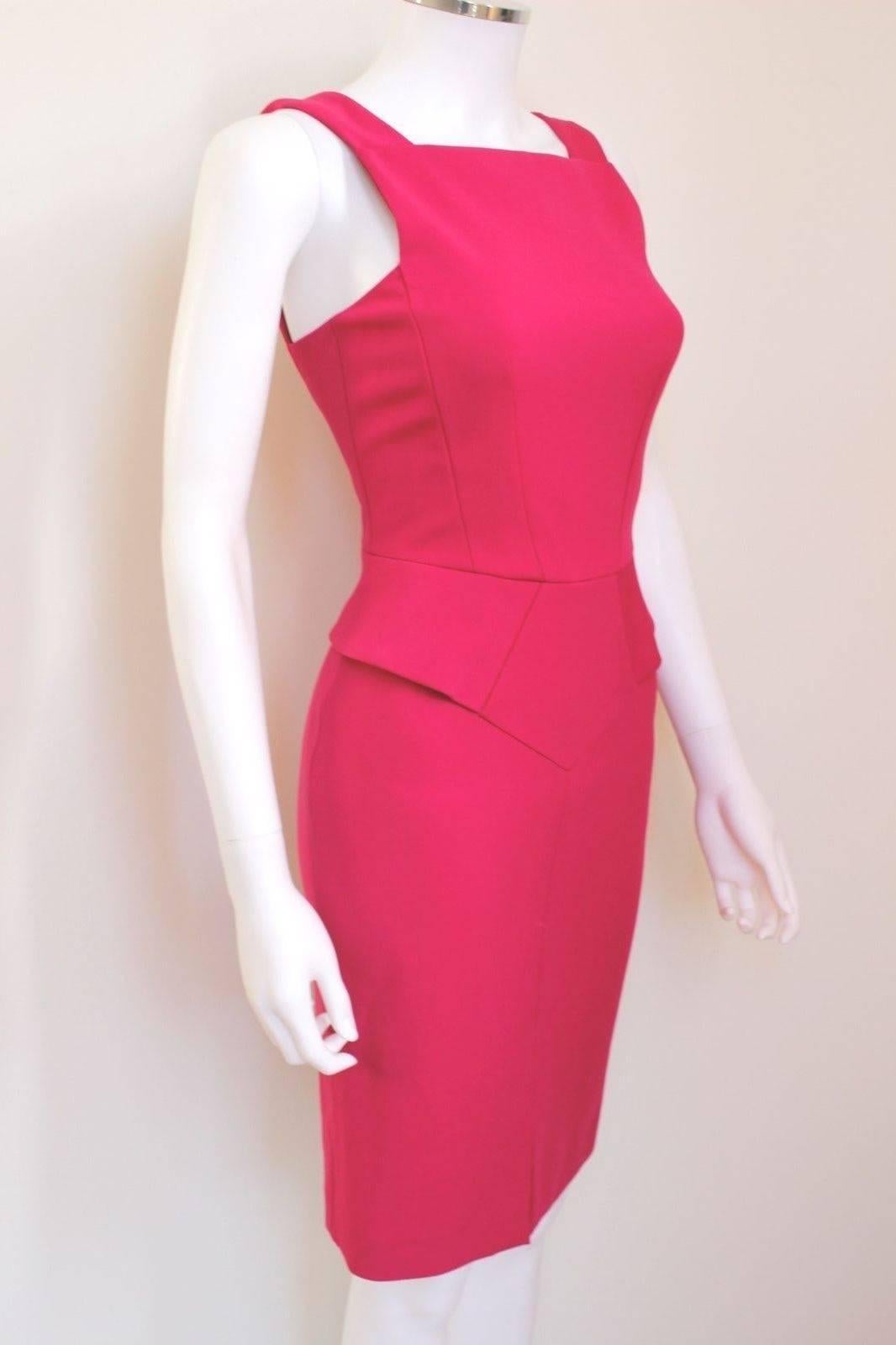 New EMILIO PUCCI Fuchsia Pink Stretch Dress IT 40 uk 8  In New Condition For Sale In London, GB