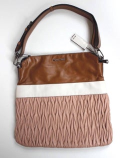 Miu Miu Pink Brown Maltese Two Tone Satchel Bag