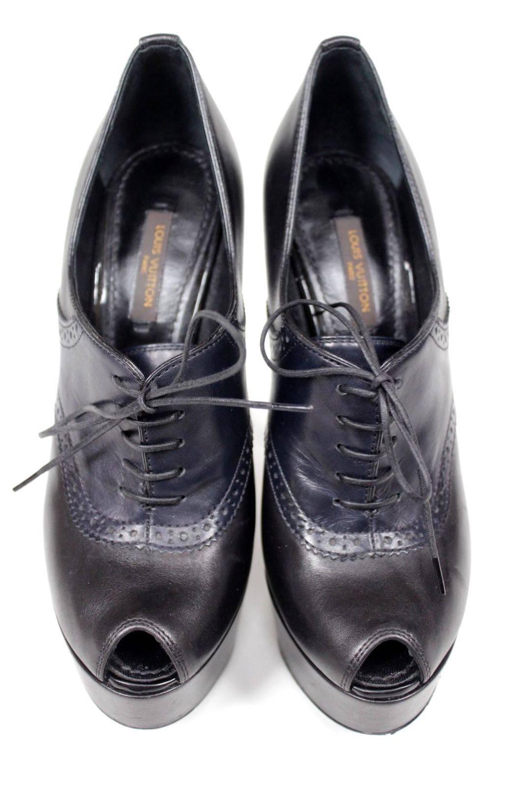 black lace up peep toe booties