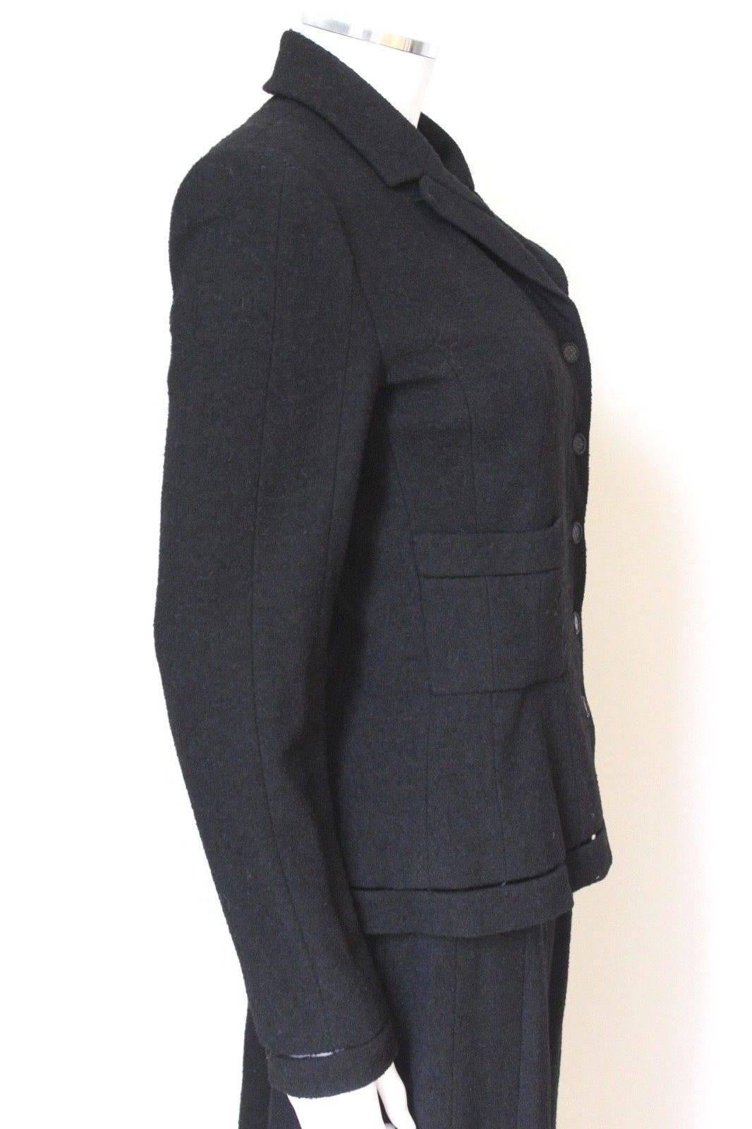 Women's Chanel Black Classic Skirt Suit Jacket F38 uk 10  For Sale