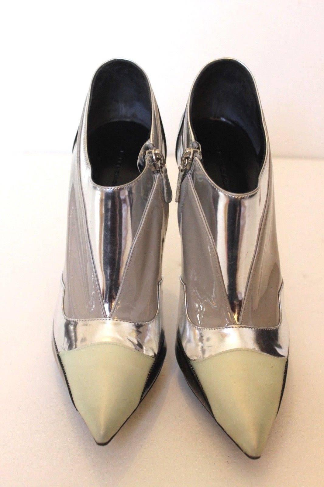 BALENCIAGA FW2008 Nicolas Ghesquière Silver Grey Ankle Boots 40 uk 7  In Excellent Condition For Sale In London, GB