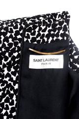 Saint Laurent Black Heart print shift dress uk 14 F42